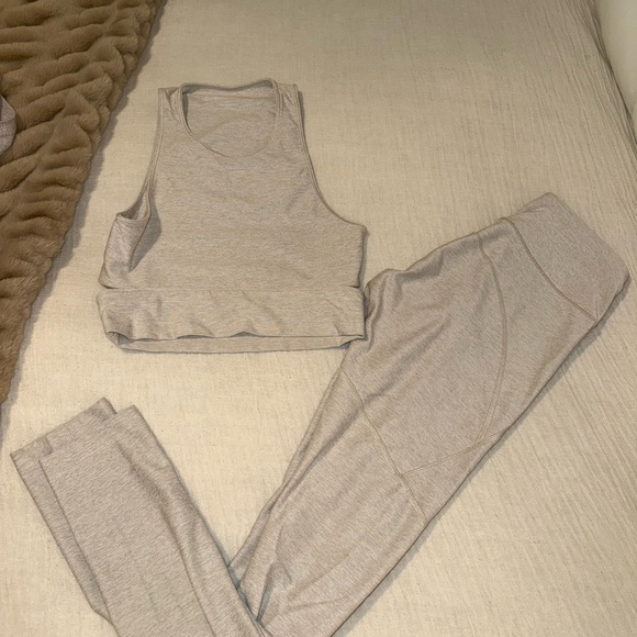 Outdoor Voices Tops - Outdoor Voices Oatmeal Tank Top and Leggings Set